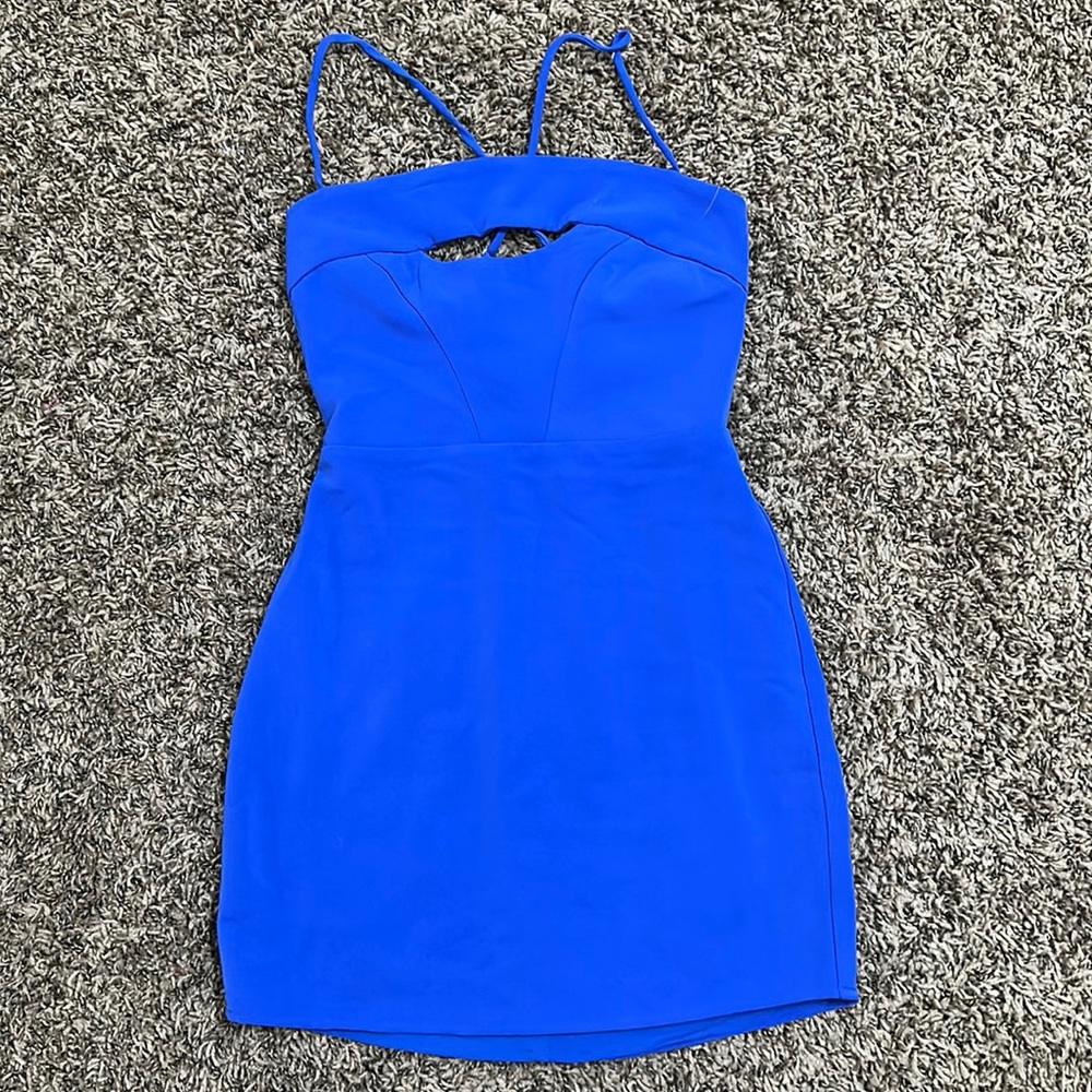 NWT Nbd X The Naven Twins Cobalt mini cocktail dress